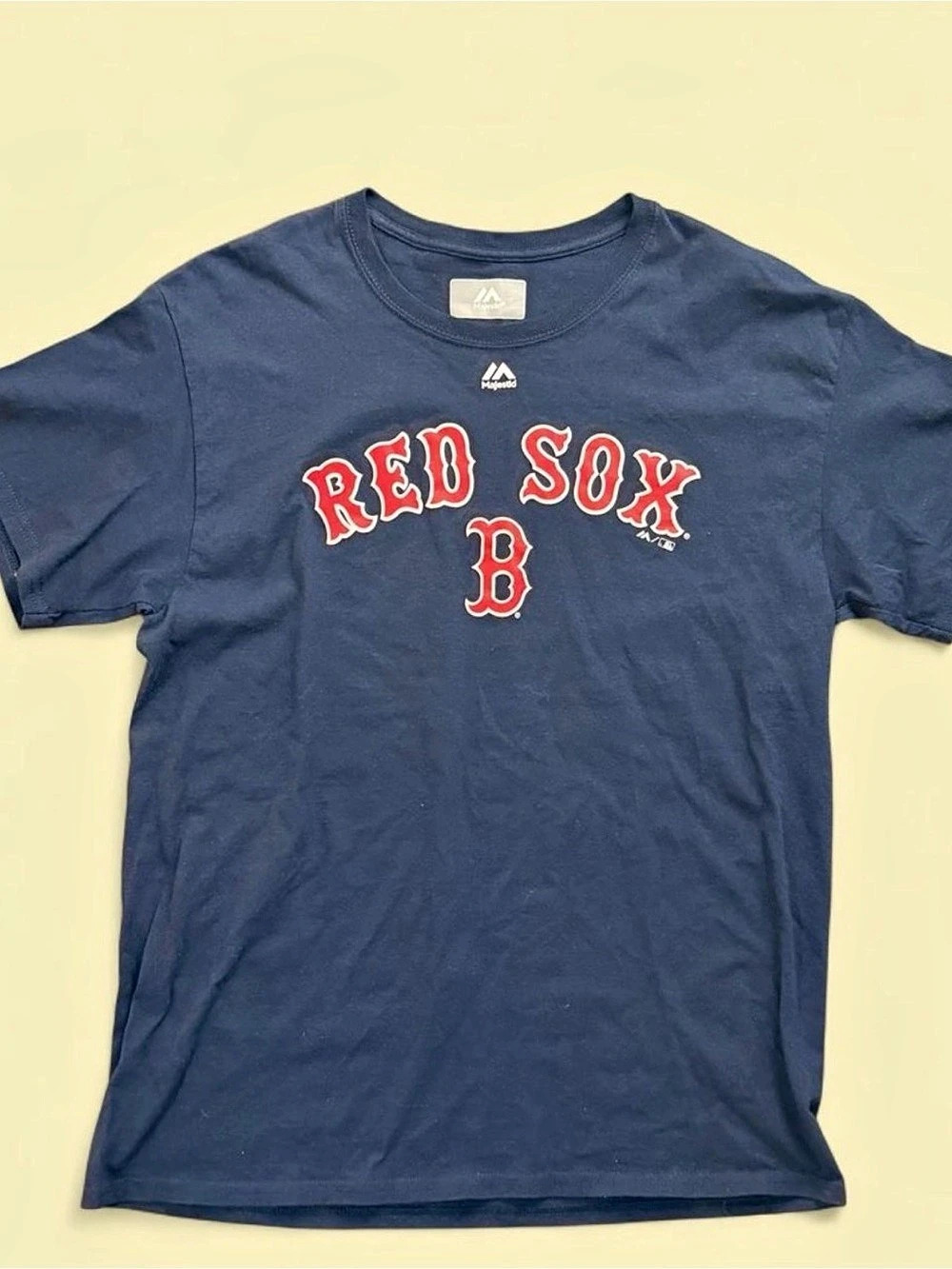 Majestic Boston Red Sox graphic T-shirt in Blue